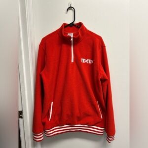 M&M'S Bold Red Zip-Up Men's Sweater